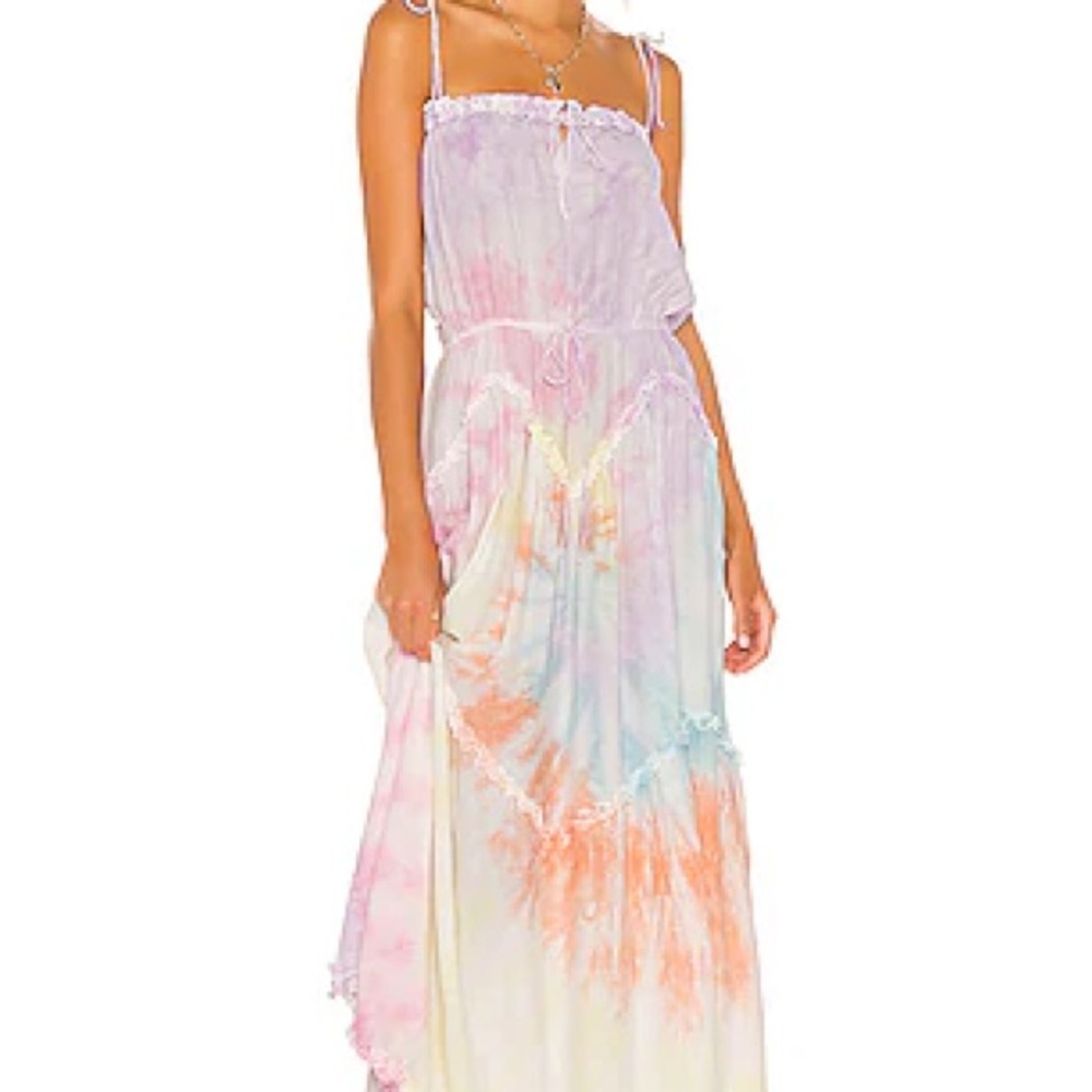 SWF Dynamic Dress in Whirl Colorful Tie-Dye Maxi Dress